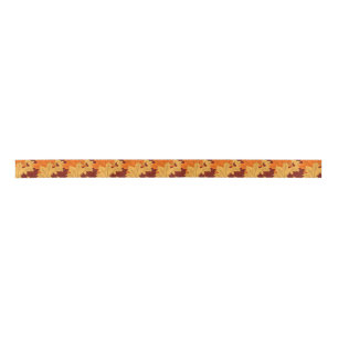 Fall Leaves Satin Ribbon