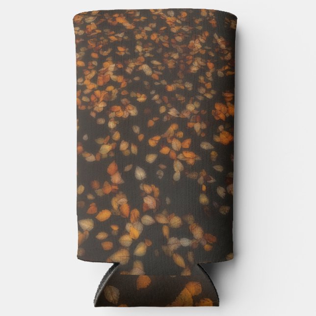 fall leaves  seltzer can cooler (Front)