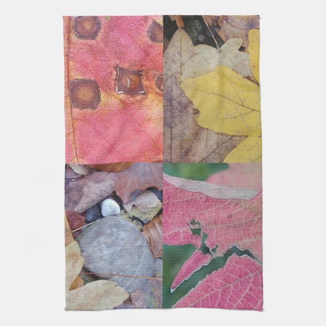 Fall leaves tea towel (Vertical)