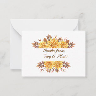 Fall Leaves Thank You Card