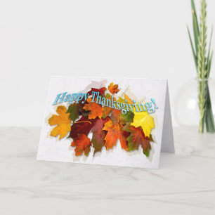 Fall Leaves ~ Thanksgiving Day Card