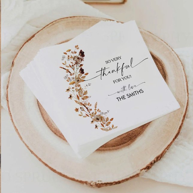Fall Leaves Thanksgiving Dinner Paper Napkin (Creator Uploaded)