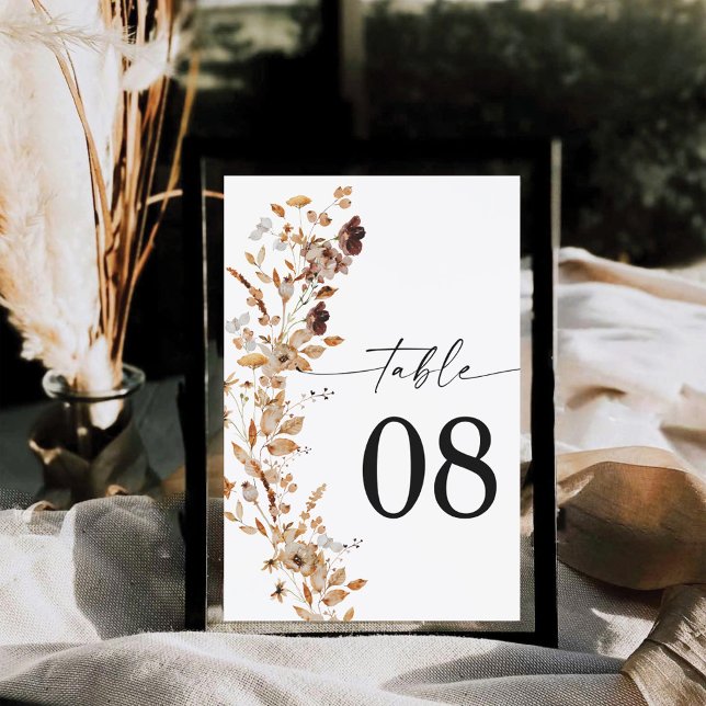 Fall Leaves Thanksgiving Dinner Table Card (Creator Uploaded)