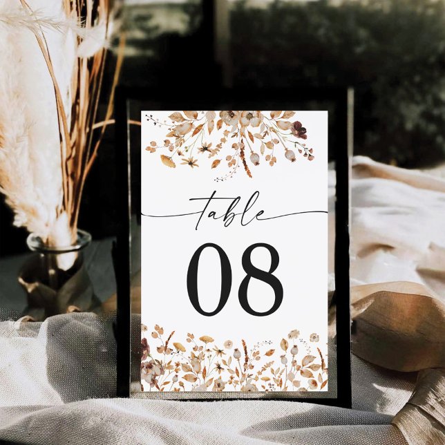 Fall Leaves Thanksgiving Dinner Table Card (Creator Uploaded)