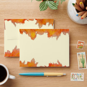 Fall Leaves Thanksgiving Envelope