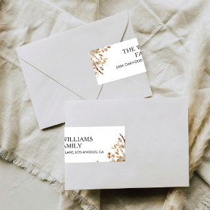 Fall Leaves Thanksgiving Return Address Label