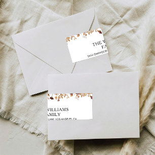 Fall Leaves Thanksgiving Return Address Label