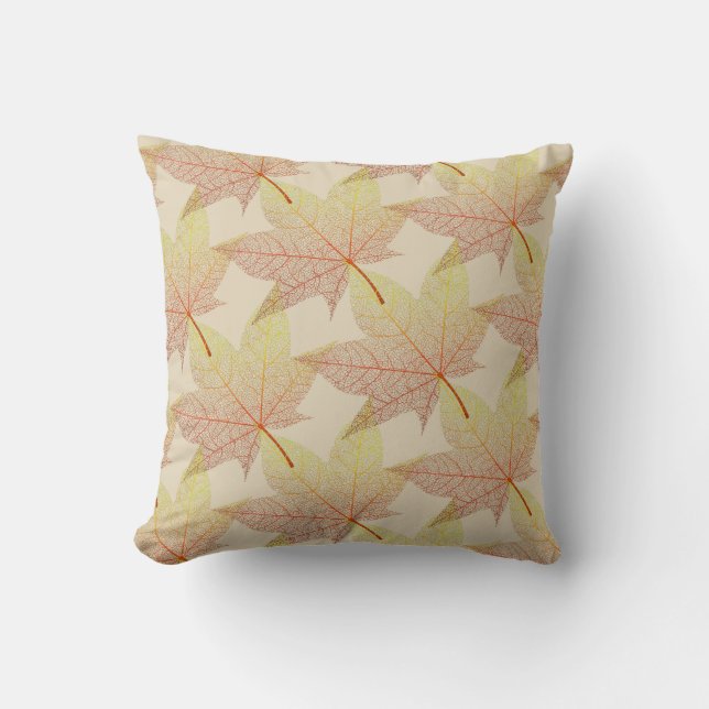 Fall Leaves Throw Pillow (Front)