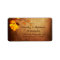 Fall leaves vintage distress wedding address label