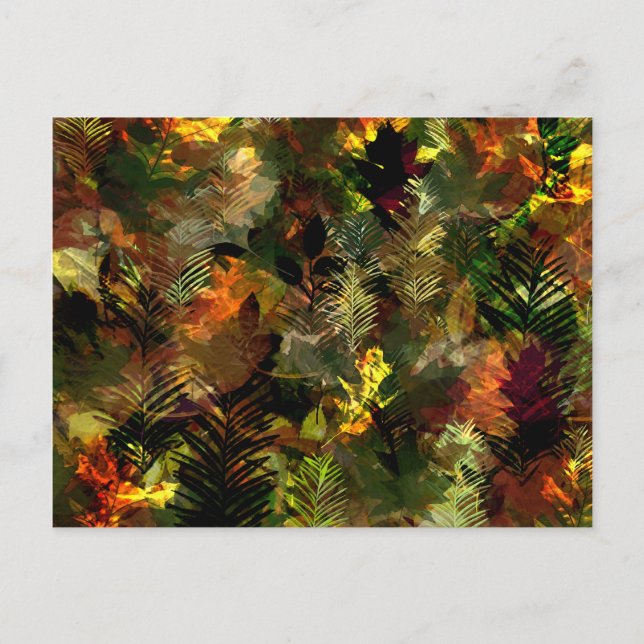 Fall Leaves Watercolour Postcard (Front)