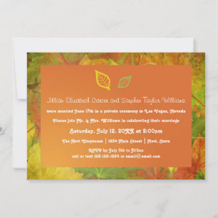 Fall Leaves - Wedding Announcement
