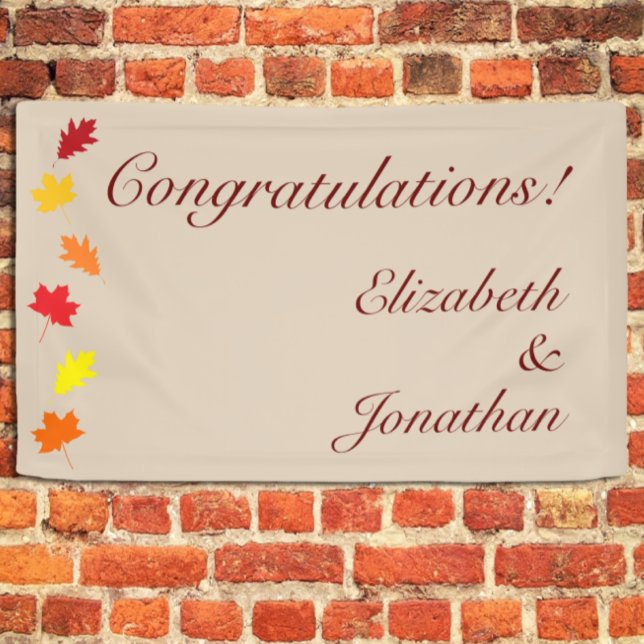 Fall Leaves Wedding Banner (Creator Uploaded)