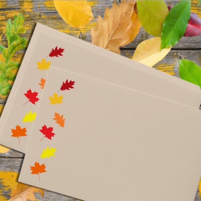Fall Leaves Wedding Envelope (Creator Uploaded)