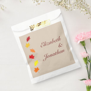 Fall Leaves Wedding Favour Bags