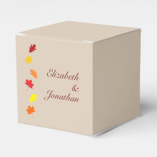 Fall Leaves Wedding Favour Box