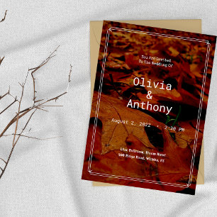 Fall Leaves Wedding Invitation