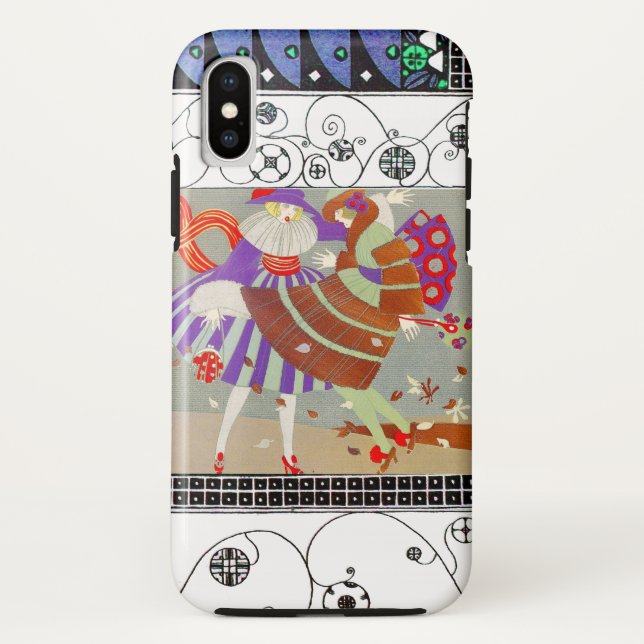 FALL LEAVES,WIND ,SWIRLS FASHION COSTUME DESIGNER Case-Mate iPhone CASE (Back)