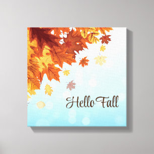 Fall Leaves Wrapped Canvas Art