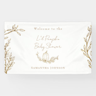 Fall Li'l Pumpkin Baby Shower Banner