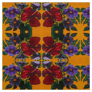 Fall Lily Swirl Fabric