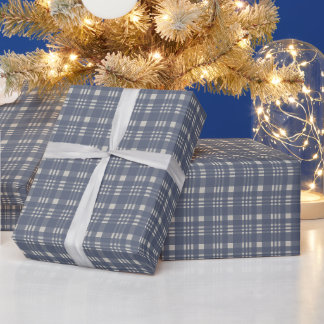 Fall Linen Plaid (Moody Grey) Wrapping Paper