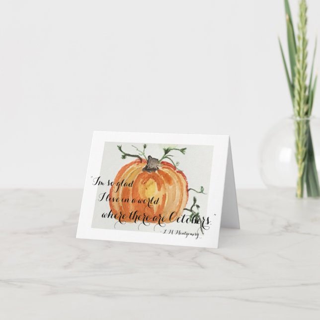 Fall Literature Greeting Card (Front)