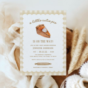 Fall Little Cutie Pumpkin Pie Baby Shower Invitation