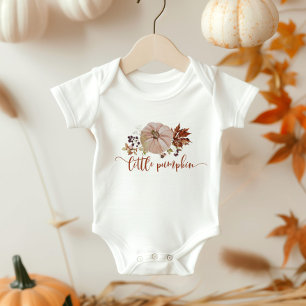 Fall little pumpkin baby bodysuit