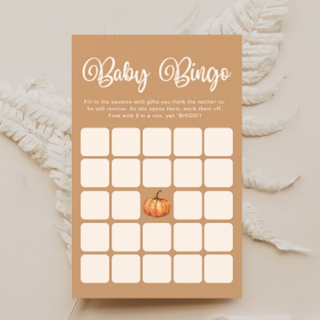 Fall Little Pumpkin Baby Shower Bingo Game (Creator Uploaded)