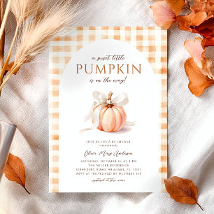 Fall Little Pumpkin Baby Shower Gender Neutral Invitation