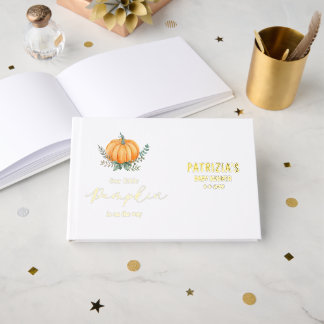 Fall Little Pumpkin  Baby Shower Guest Book