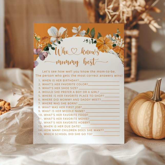  Fall little pumpkin Who knows mummy best game (Creator Uploaded)