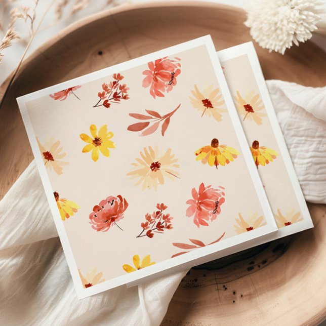Fall Little Wildflower Birthday or Shower Napkin (Creator Uploaded)