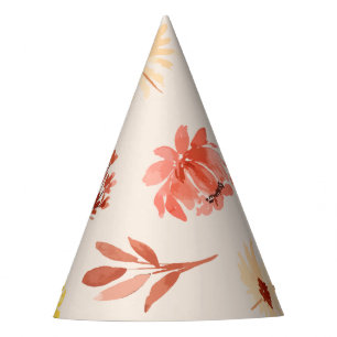 Fall Little Wildflower Watercolor Party Hat