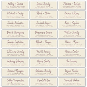 Fall Love Antique White Guest Address Labels