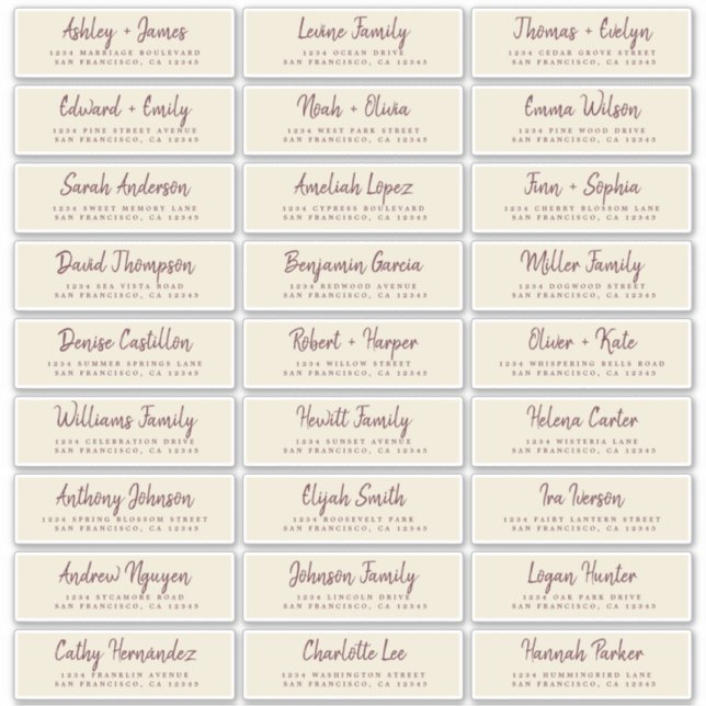Fall Love Antique White Guest Address Labels (Front)