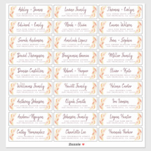 Fall Love Autumn Foliage Guest Address Labels