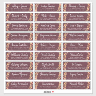 Fall Love Autumn Foliage Guest Address Labels