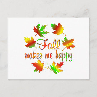 Fall makes me Happy Postcard