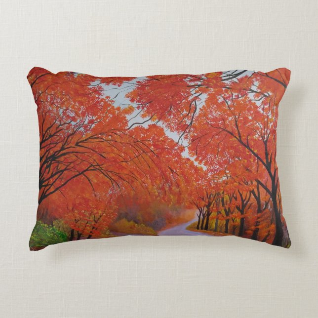 Fall Maple Daejeon Korea Decorative Cushion (Front)