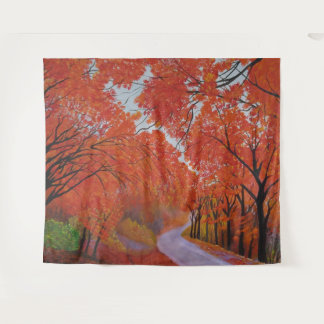 Fall Maple Daejeon Korea Wedding Backdrop Tapestry