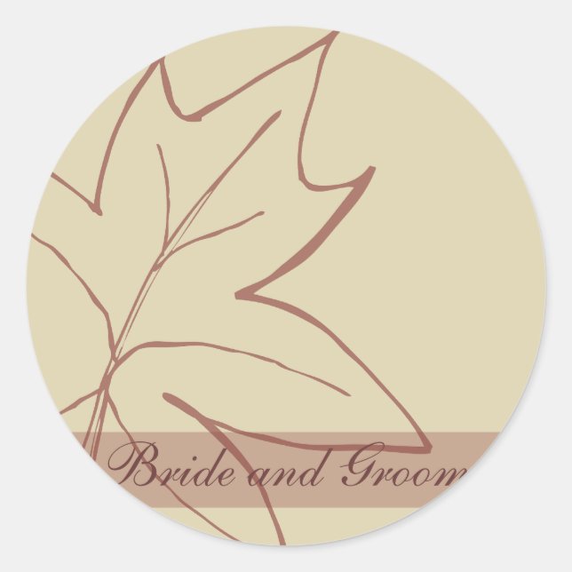 Fall Maple Leaf Wedding Envelope Seal (Front)