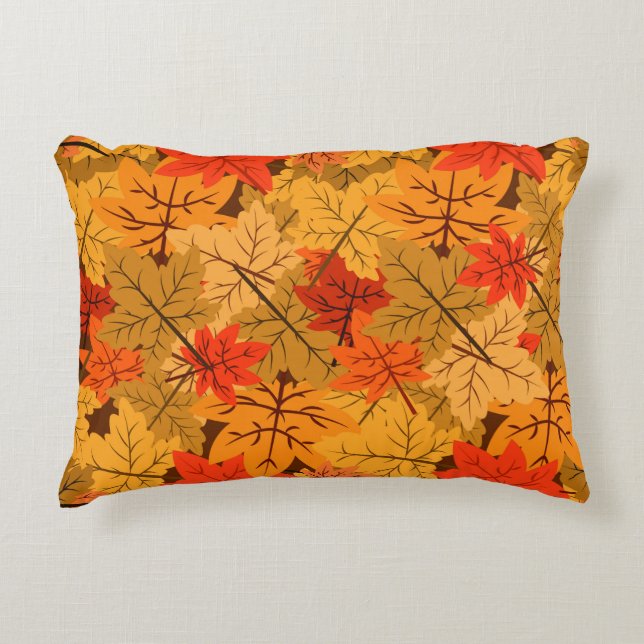 Fall Maple Leaves Decorative Cushion (Front)