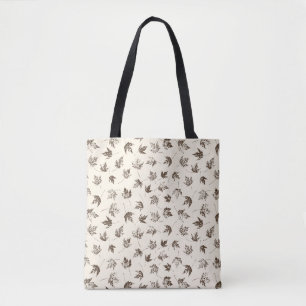Fall Maple Leaves on cream - seamless pattern. Tote Bag