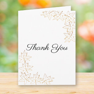Fall Maple Leaves Sympathy Thank You Card