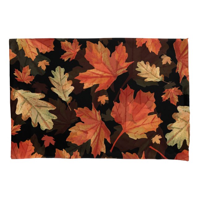 Fall Maple Leaves Thanksgiving Pattern Pillowcase (Front)