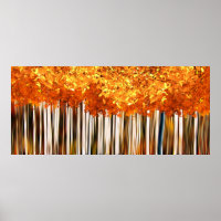 Fall maple tree forest modern orange gray woods