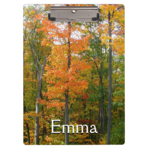 Fall Maple Trees Autumn Nature Photography Clipboard