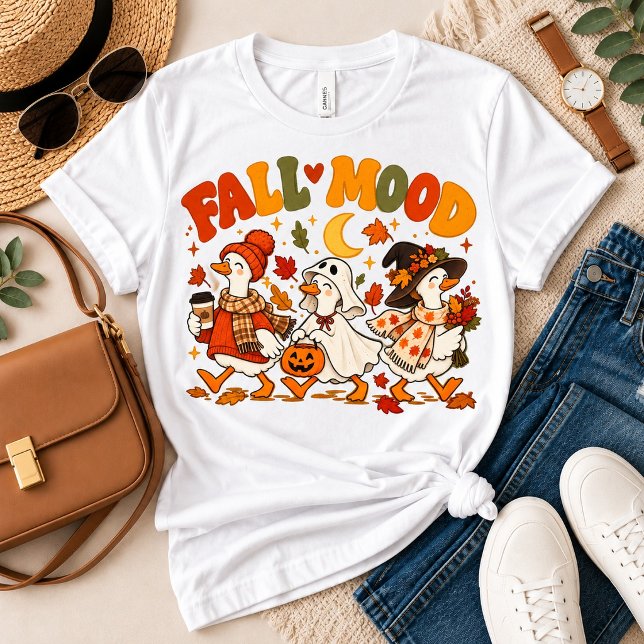 Fall Mood Ducks T-Shirt | Cute Ghost Duck Pumpkin (Creator Uploaded)