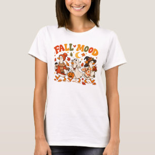 Fall Mood Ducks T-Shirt Cute Ghost Duck Pumpkin